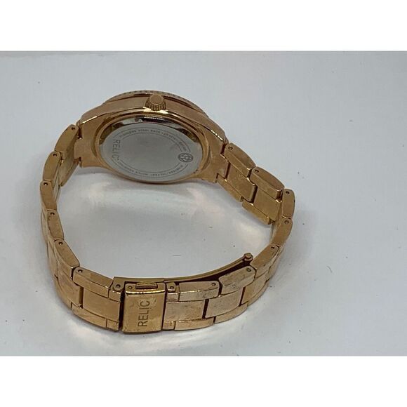 Relic ZR15741 Women's Rose Gold Alloy Analog Silver Dial Quartz Wrist Watch E487 - Picture 10 of 11